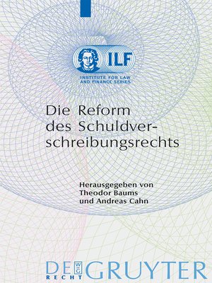 cover image of Die Reform des Schuldverschreibungsrechts